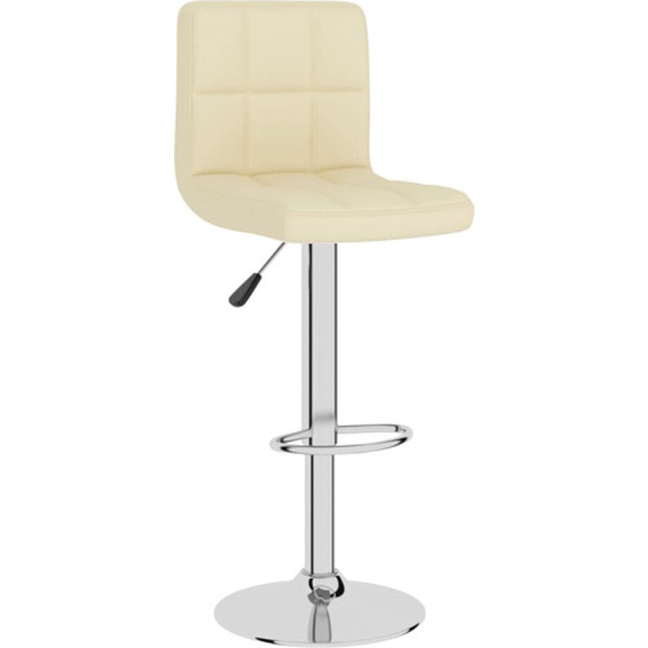 vidaXL - Barkruk - stof - crèmekleurig vidaXL - Barkruk - stof - crèmekleurig afbeelding 1