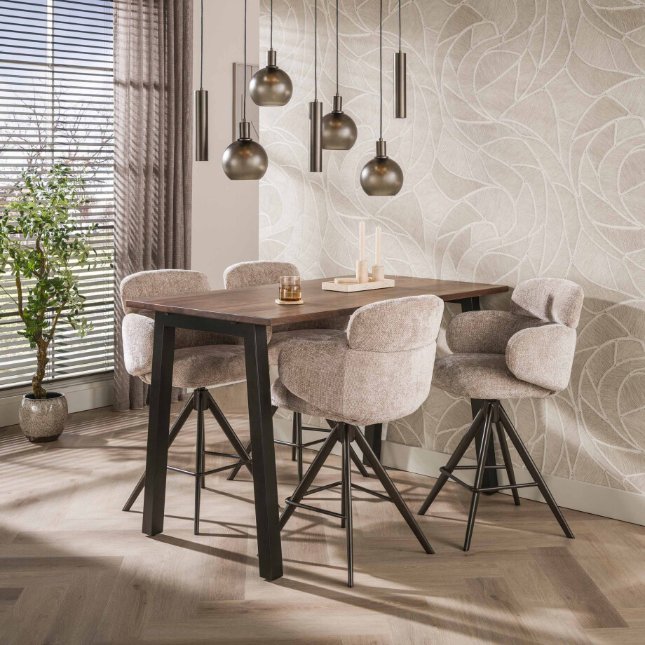 Bartafel Edge Pure 147 cm Massief acacia bruin afbeelding 1