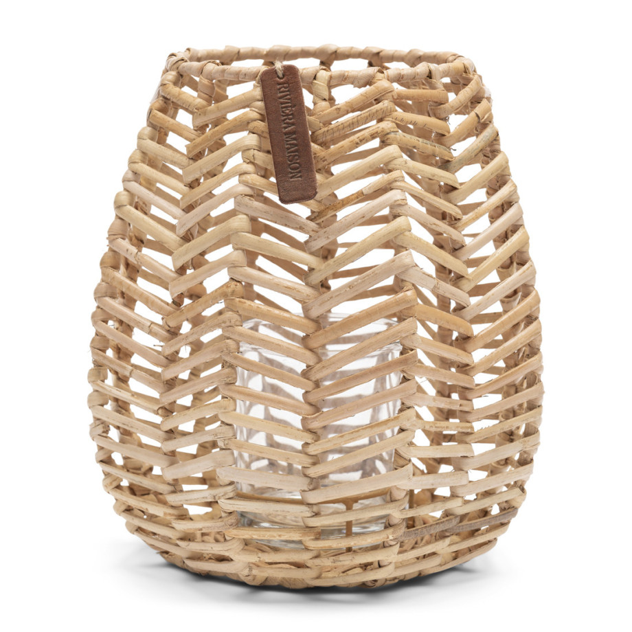 Kaarsenhouder Rustic Rattan Hexagon afbeelding 1