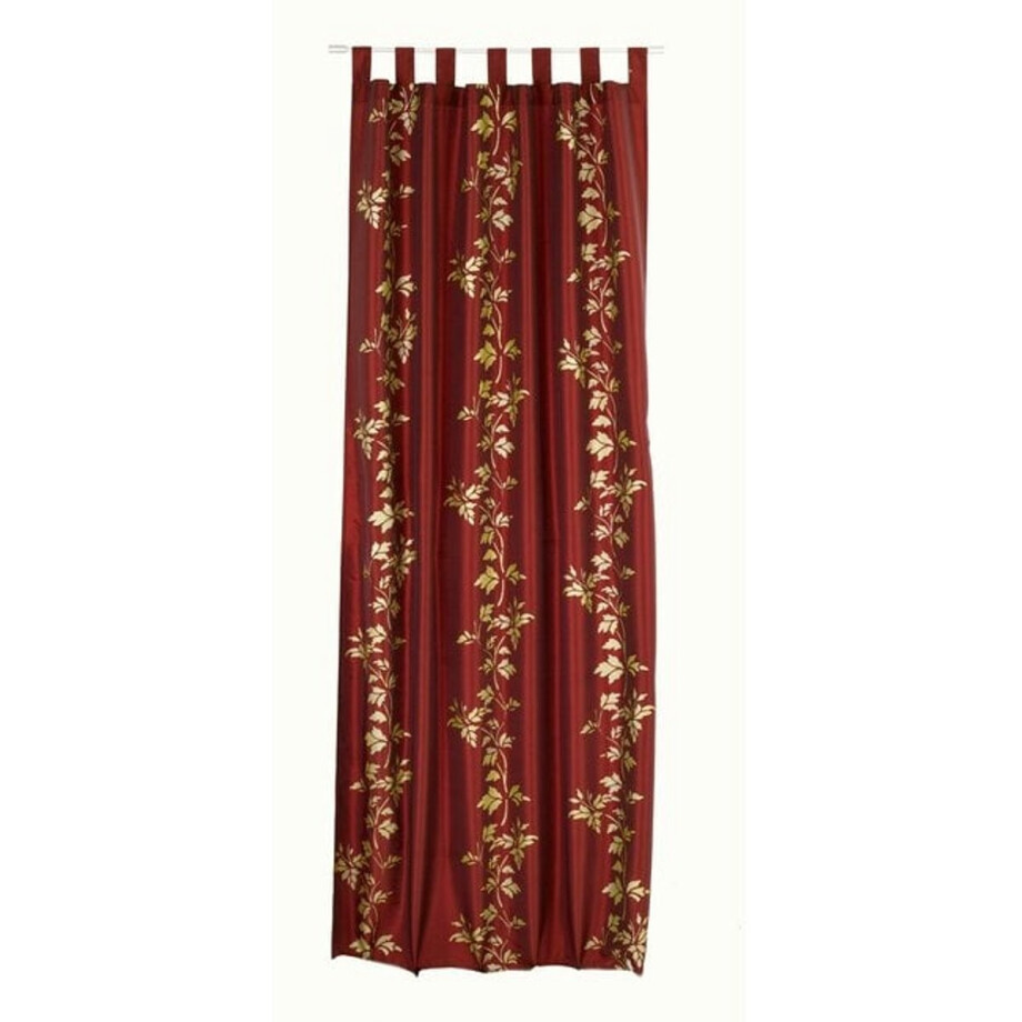 Murcia plooiband gordijn rood goud 140x245cm afbeelding 1