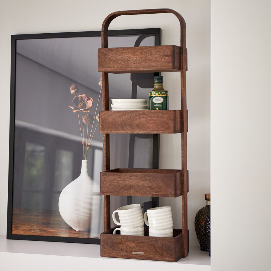 Rivièra Maison Opbergrek 'Belfast' Mangohout, 86 x 30cm afbeelding 1