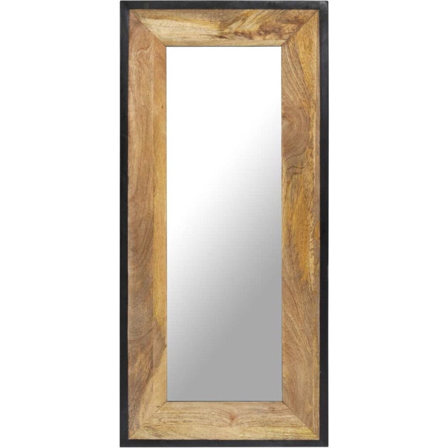 vidaXL - Spiegel - 110x50 - cm - massief - mangohout afbeelding 1