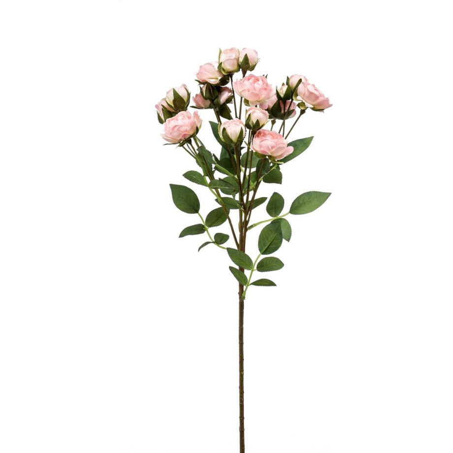 Emerald - Kunstbloem Roos mini 57cm lichtroze - Kunstplant voor binnen Emerald - Kunstbloem Roos mini 57cm lichtroze - Kunstplant voor binnen afbeelding 1