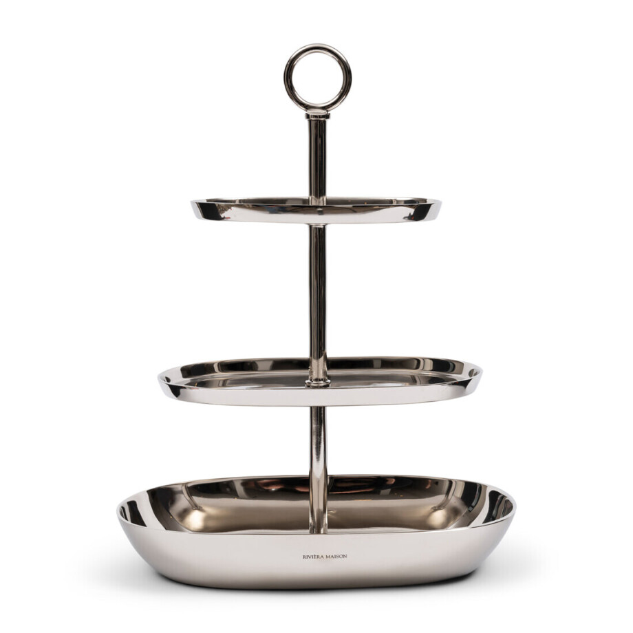 Rivièra Maison Etagère 'Bexley' 49cm hoog, kleur Zilver afbeelding 1