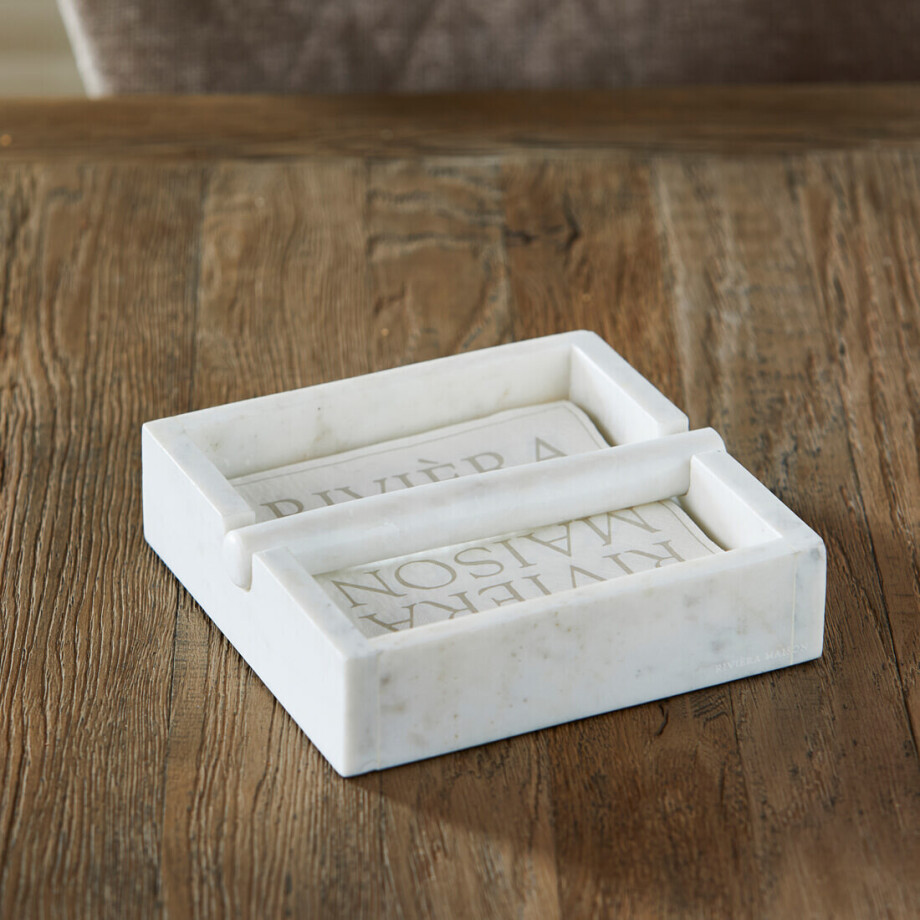 Rivièra Maison Servethouder 'Valmont' Marmer, 20 x 21cm afbeelding 1