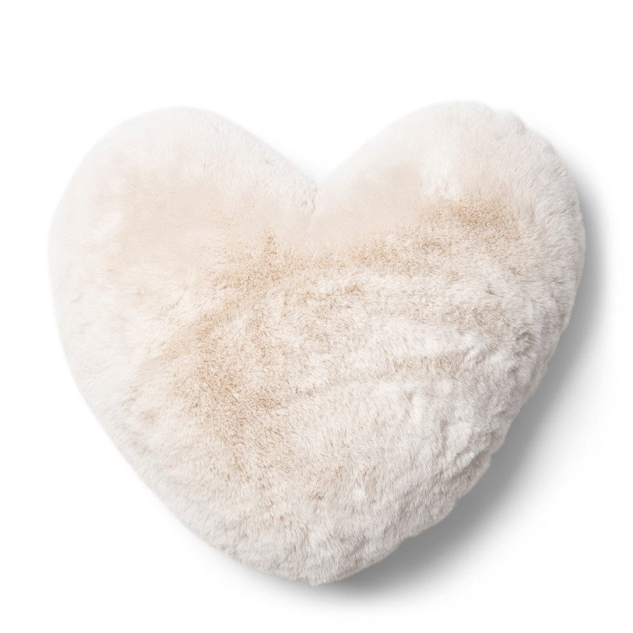 Faux Fur Kussen Heather Heart afbeelding 1