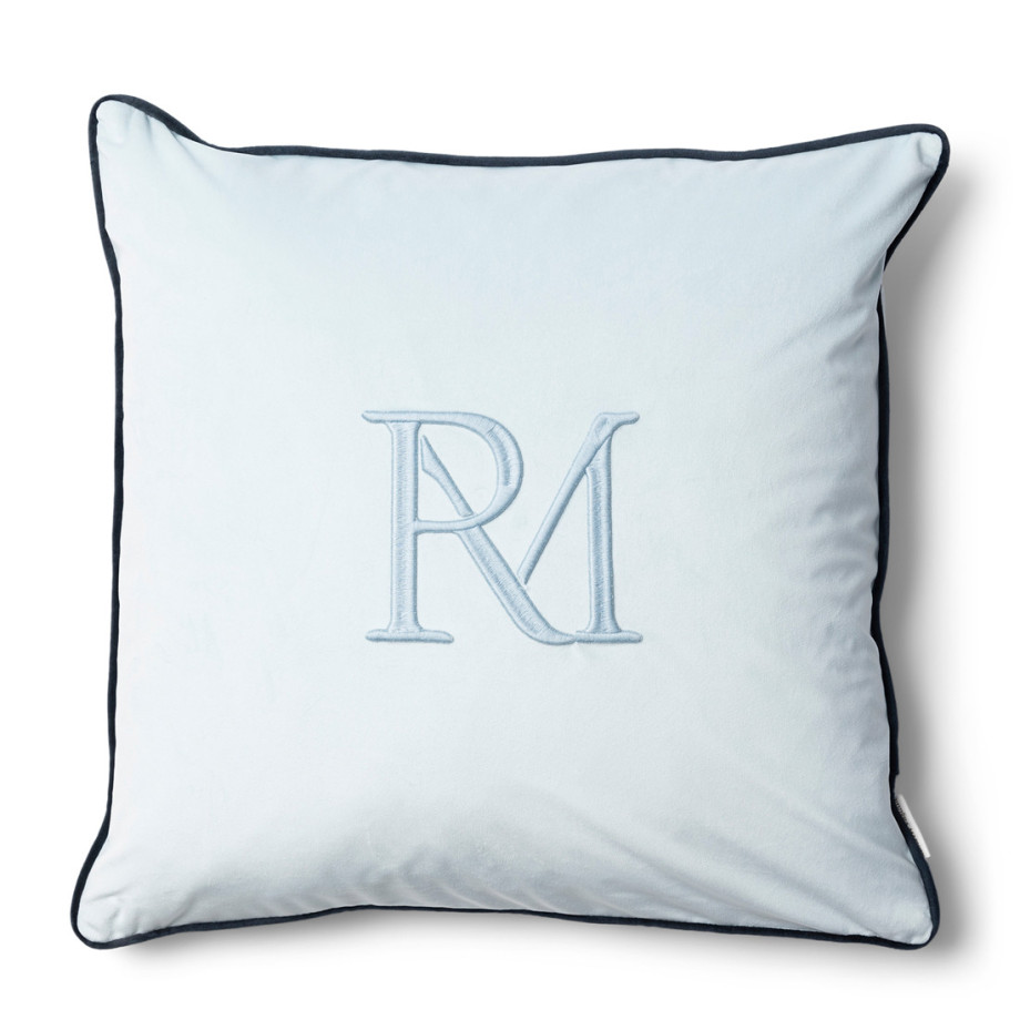 Kussenhoes RM Monogram Milo, Blauw afbeelding 1