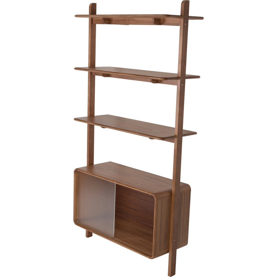 Zuiver Rise Kast/ Stellingkast Hout Walnoot - Bruin afbeelding 1