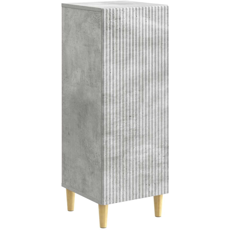 vidaXL - Dressoir - Betongrijs - 33 - x - 34,5 - x - 90 - cm - Bewerkt - hout vidaXL - Dressoir - Betongrijs - 33 - x - 34,5 - x - 90 - cm - Bewerkt - hout afbeelding 1