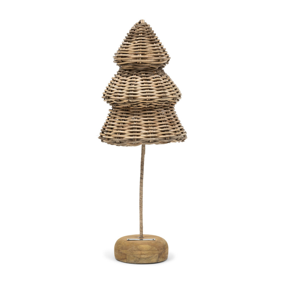 Rattan Decoratiebeeldje Lovely Christmas Tree afbeelding 1