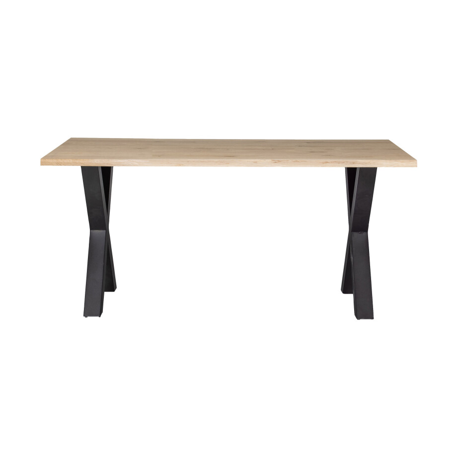 WOOOD Boomstam Eettafel 'Tablo' met X-poot, 180 x 90cm afbeelding 1