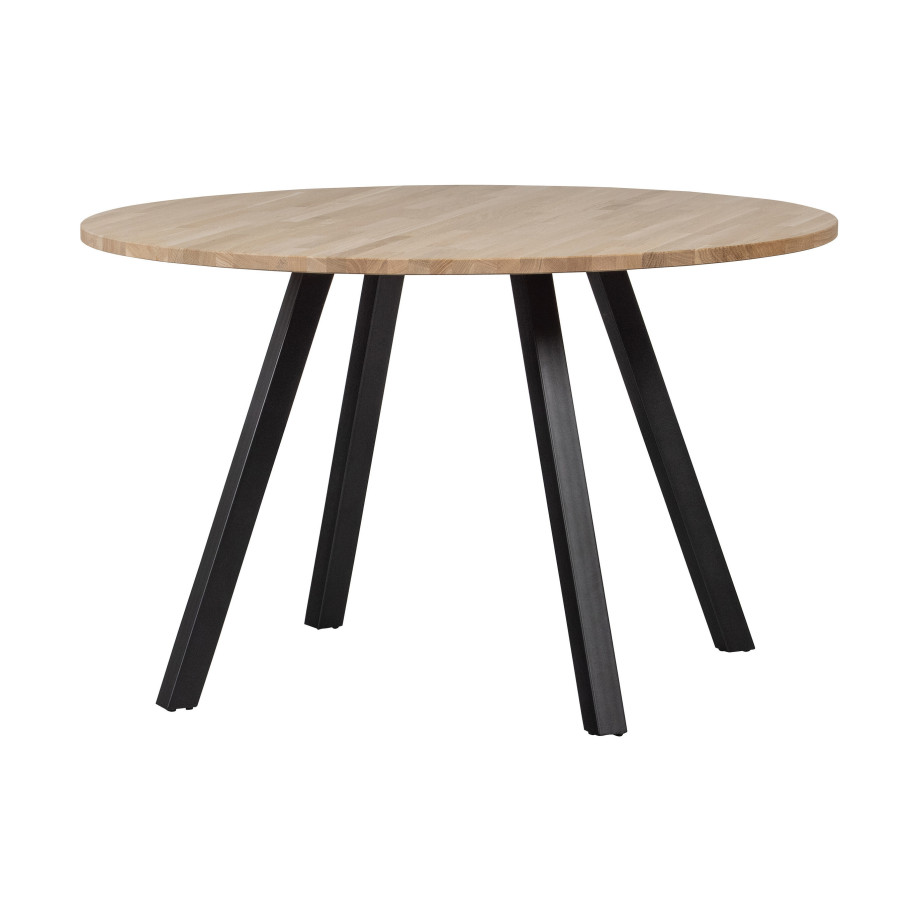 WOOOD Ronde Eettafel 'Tablo' Eikenhout, Ø120cm afbeelding 1