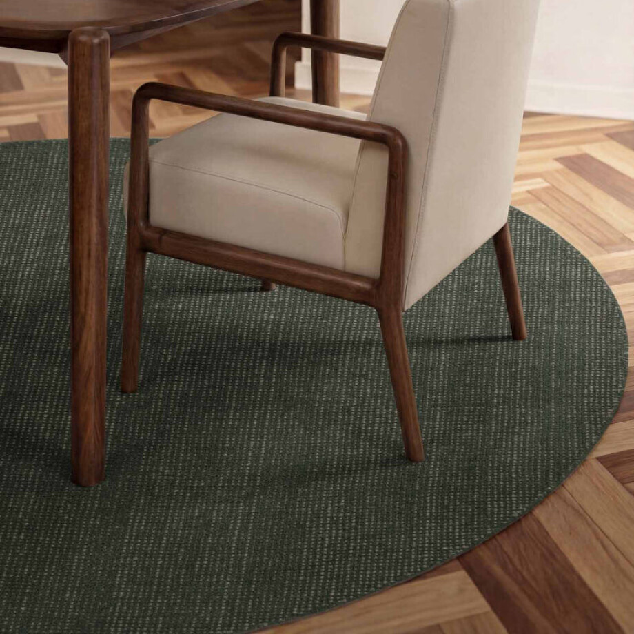 Vloerkleed Croom Rond - Groen Xcm - Wol - Dekbed-Discounter.nl Vloerkleed Croom Rond - Groen Xcm - Wol - Dekbed-Discounter.nl afbeelding