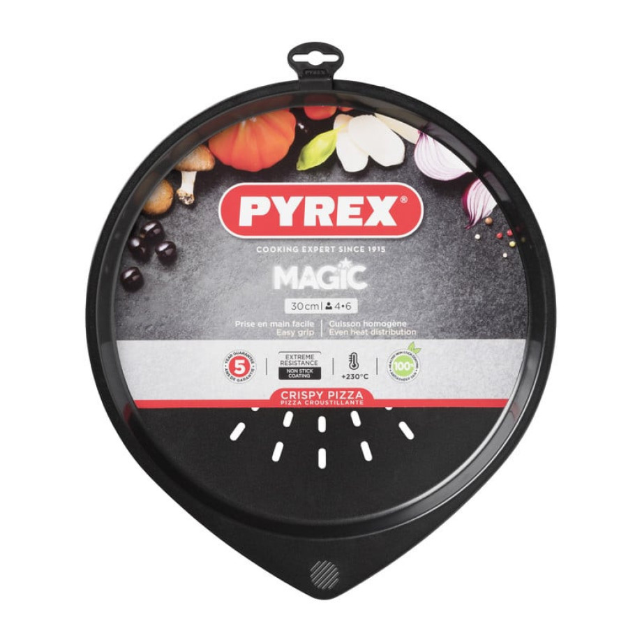 Pyrex pizzaplaat magic - zwart - Ø30 cm afbeelding 