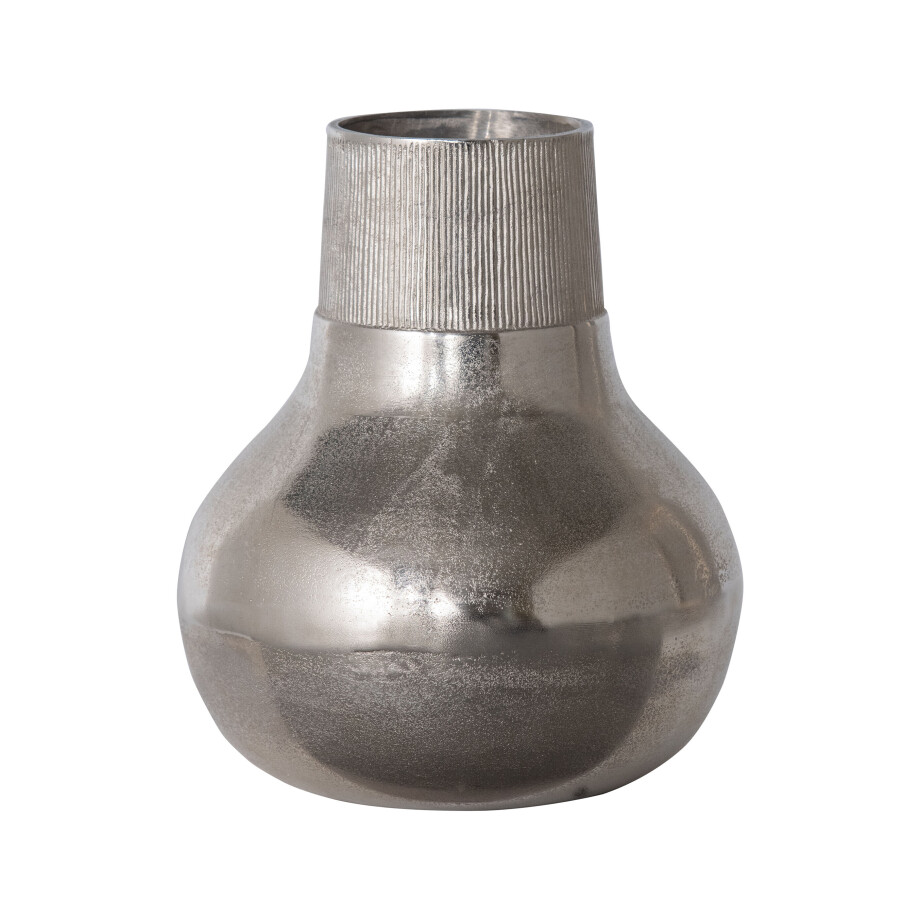BePureHome Vaas 'Metal' 36cm, kleur Zilver afbeelding 1