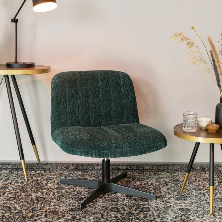 ZILT Fauteuil 'Quintin' Rib, kleur Groen ZILT Fauteuil 'Quintin' Rib, kleur Groen afbeelding 1