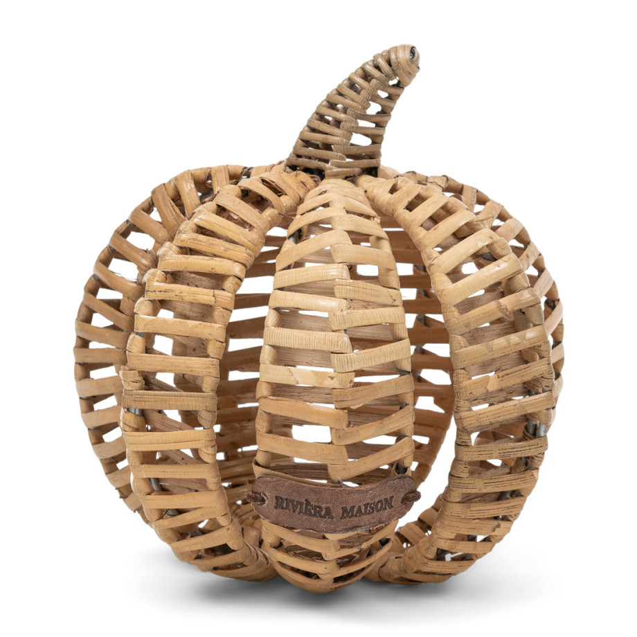 Rustic Rattan decoratie pompoen M afbeelding 1