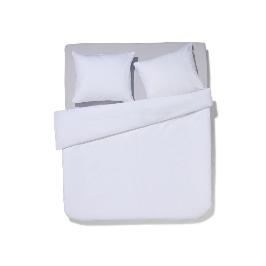 HEMA HEMA Dekbedovertrek 240x200/220cm Hotel Katoen Percal Wit (wit) afbeelding 1