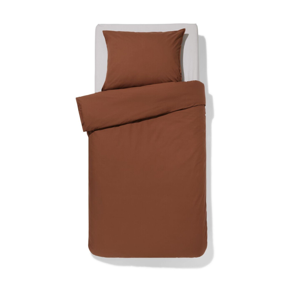 HEMA HEMA Dekbedovertrek 140x200/220cm Hotel Katoen Percal Bruin (bruin) HEMA HEMA Dekbedovertrek 140x200/220cm Hotel Katoen Percal Bruin (bruin) afbeelding 1