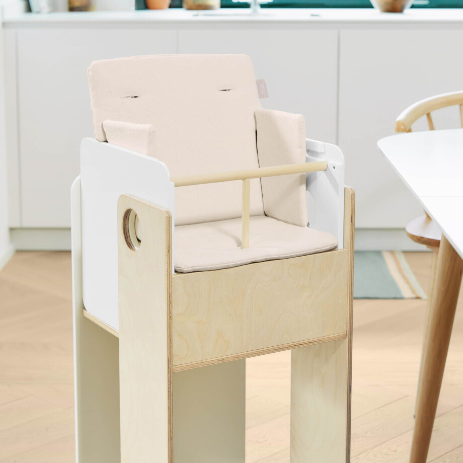 Kave Home Stoelkussen 'Nuun' t.b.v. kinderstoel, kleur Beige afbeelding 1