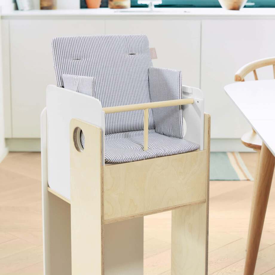 Kave Home Stoelkussen 'Nuun' t.b.v. kinderstoel, kleur Blauw afbeelding 1