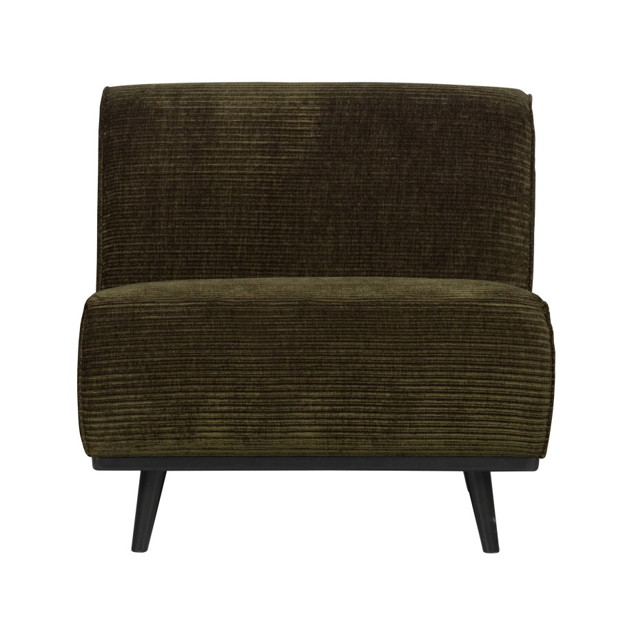 WOOOD Bank 'Statement' 1-zits Element, Rib, kleur Warm Groen WOOOD Bank 'Statement' 1-zits Element, Rib, kleur Warm Groen afbeelding 1