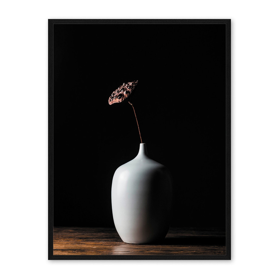 Foto in lijst White Vase afbeelding 