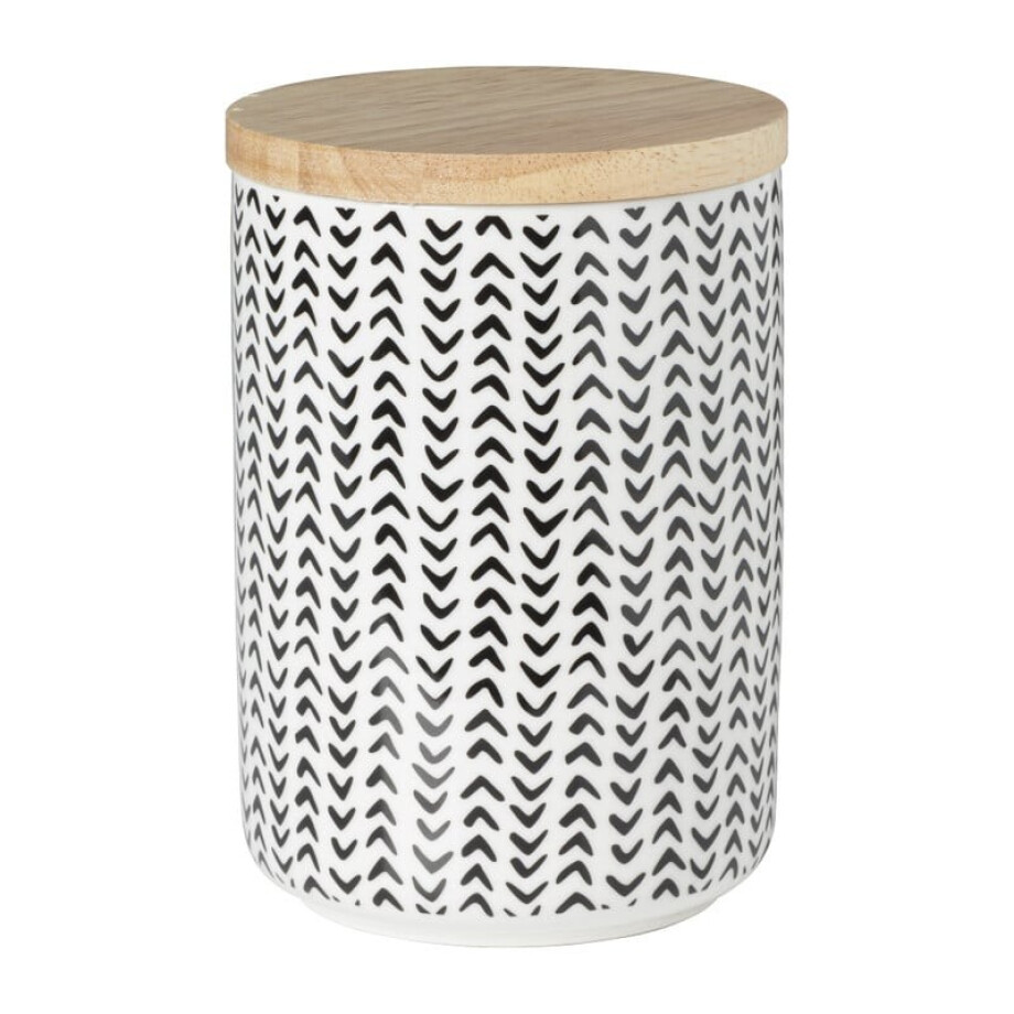 Voorraadpot Kasitoo - zwart/wit - 600 ml Voorraadpot Kasitoo - zwart/wit - 600 ml afbeelding