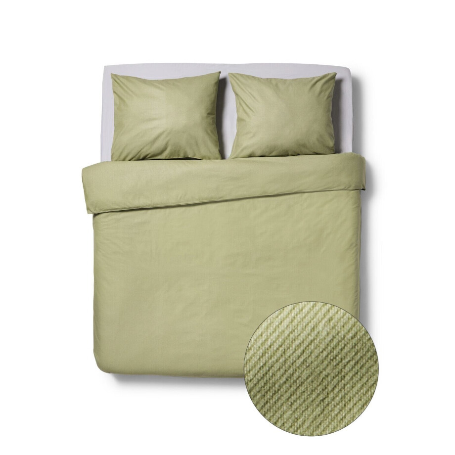 HEMA HEMA Dekbedovertrek 240x200/220cm Flanel Lijnen Groen (groen) HEMA HEMA Dekbedovertrek 240x200/220cm Flanel Lijnen Groen (groen) afbeelding 1