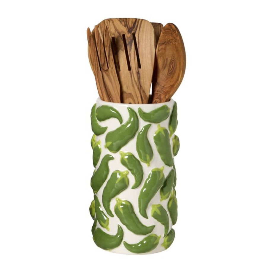 Keukengerei pot peper - groen - ø11.5x20 cm Keukengerei pot peper - groen - ø11.5x20 cm afbeelding