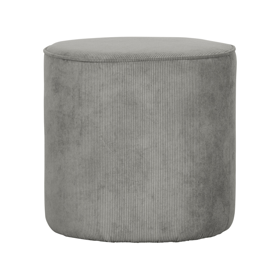 WOOOD Poef 'Sara' Hoog, Rib, kleur Vergrijsd Groen WOOOD Poef 'Sara' Hoog, Rib, kleur Vergrijsd Groen afbeelding 1