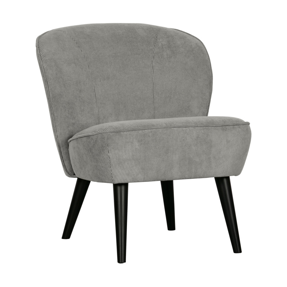 WOOOD Fauteuil 'Sara' Rib, kleur Vergrijsd Groen afbeelding 1