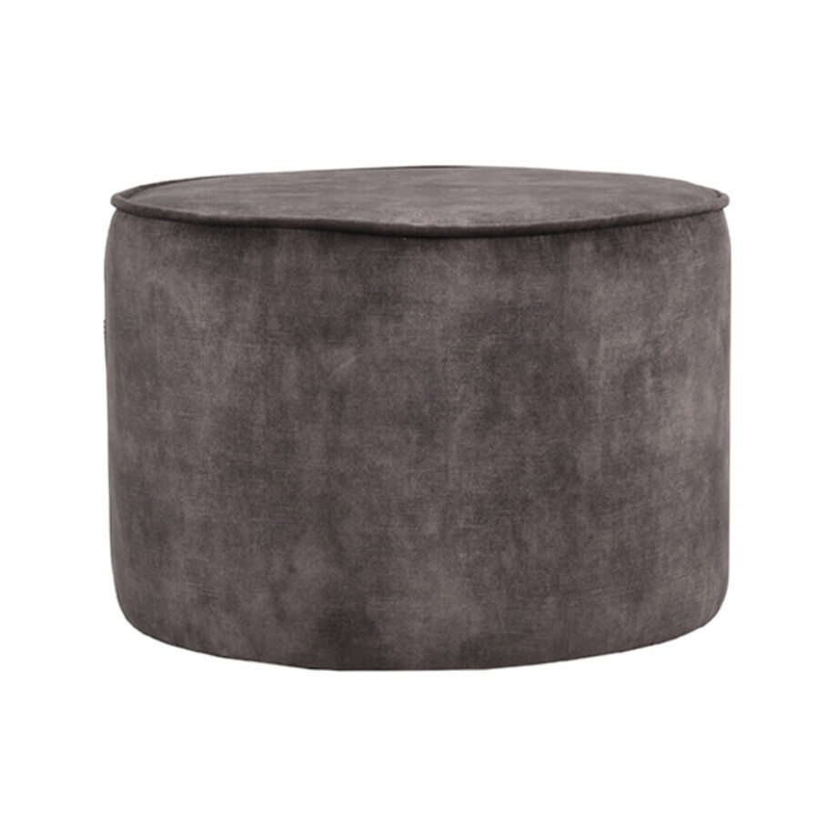 LABEL51 Poef 'Tibo' Velvet, kleur Antraciet afbeelding 1