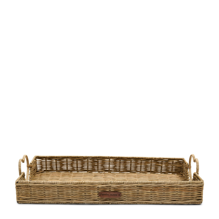 Dienblad Rustic Rattan Happy Heart afbeelding 1