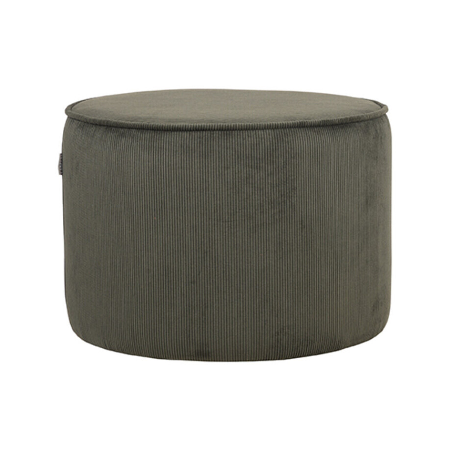 LABEL51 Poef 'Tibo' Rib, kleur Army Green LABEL51 Poef 'Tibo' Rib, kleur Army Green afbeelding 1