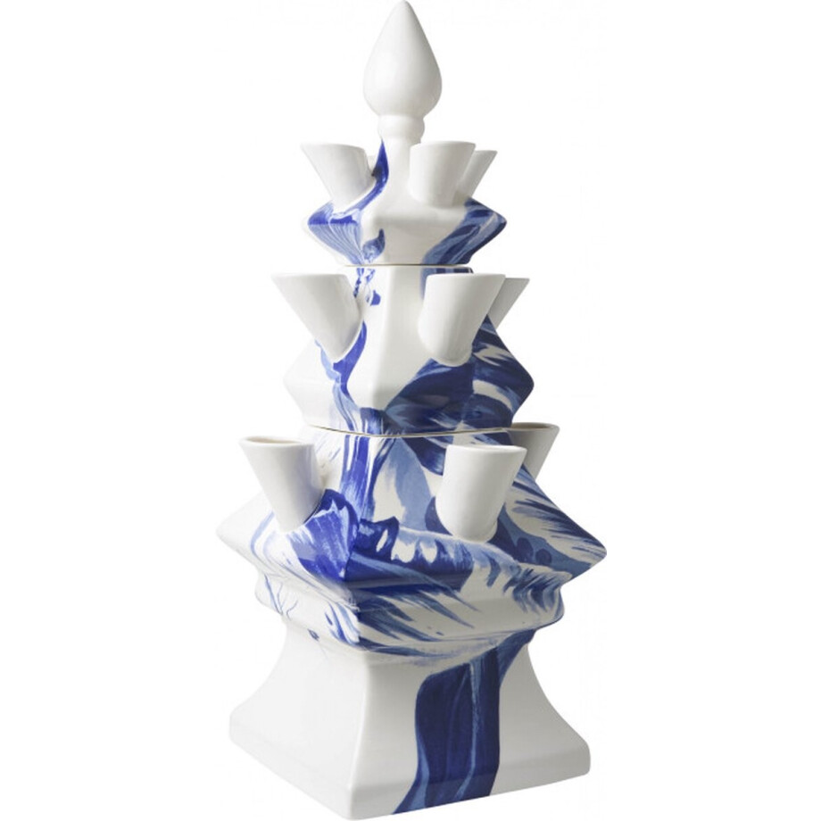 Heinen Delfts Blauw - Tulpenvaas - Tulp - Blauw & Wit - 3-delig - Keramiek - 33cm Heinen Delfts Blauw - Tulpenvaas - Tulp - Blauw & Wit - 3-delig - Keramiek - 33cm afbeelding 1