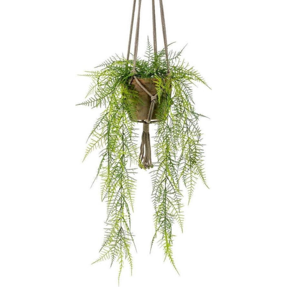 Asparagus Kunst Hangplant 80cm | Levensechte kunstplant | Kunst hangplant | Kunstplant voor binnen afbeelding 1