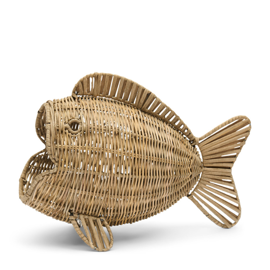 Decoratiemand Rustic Rattan Fish afbeelding 1