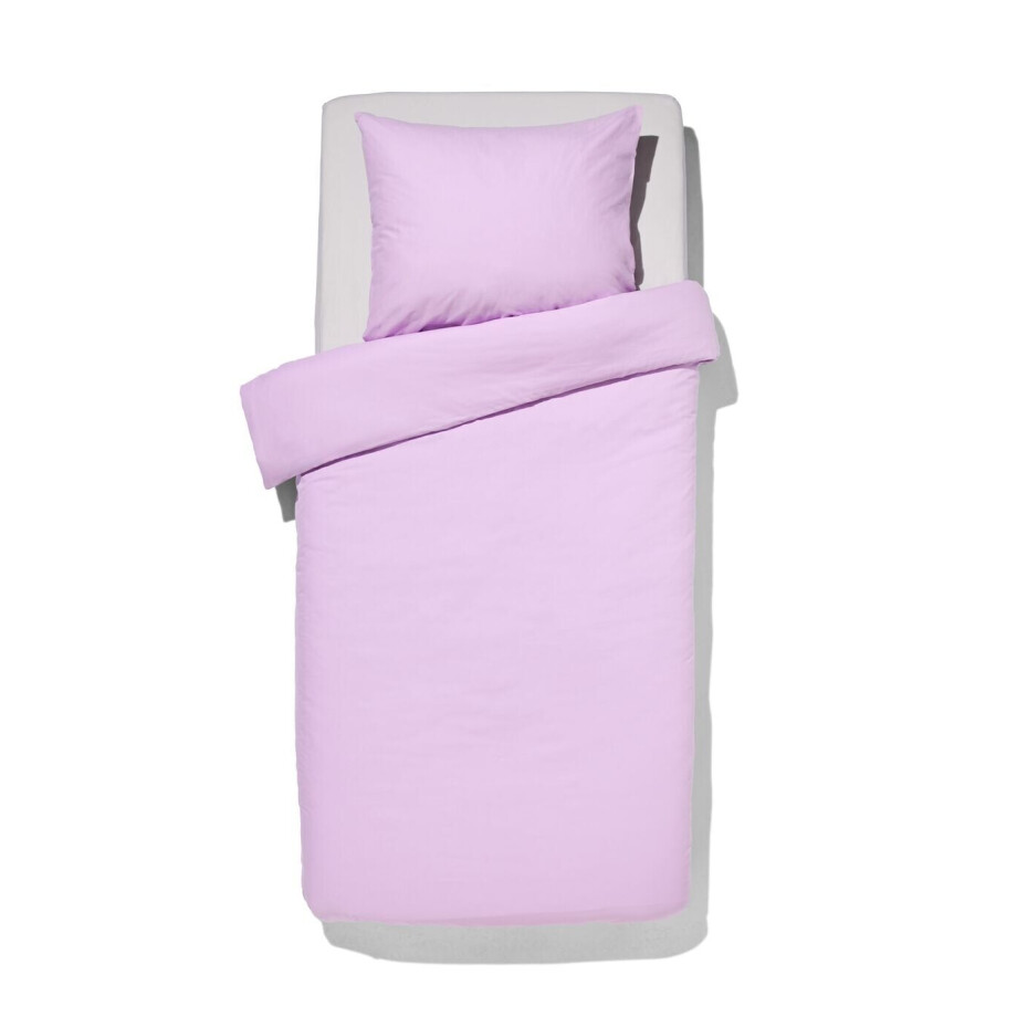 HEMA HEMA Dekbedovertrek 140x200/220cm Zacht Katoen Lila (lila) afbeelding 1