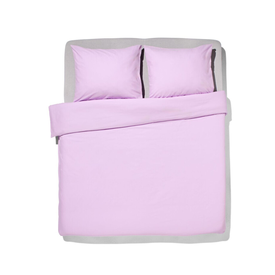 HEMA HEMA Dekbedovertrek 200x200/220cm Zacht Katoen Lila (lila) afbeelding 1