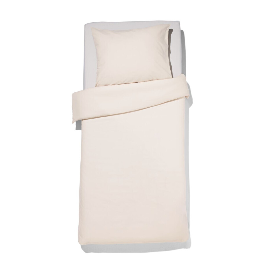 HEMA HEMA Dekbedovertrek 140x200/220cm Zacht Katoen Beige (beige) afbeelding 1