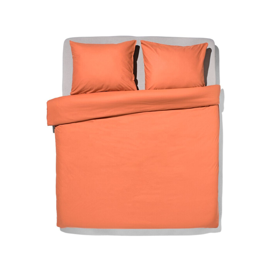 HEMA HEMA Dekbedovertrek 200x200/220cm Zacht Katoen Sunburn (terra) afbeelding 1