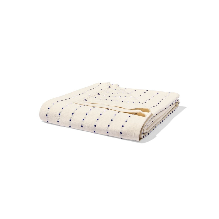 HEMA HEMA Bedsprei 230x250cm Strepen (ecru) afbeelding 1