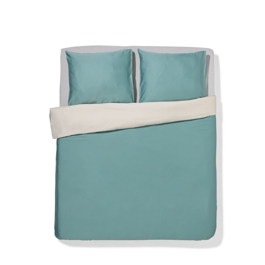HEMA HEMA Dekbedovertrek 200x200/220cm Satijn Groen (groen) afbeelding 1