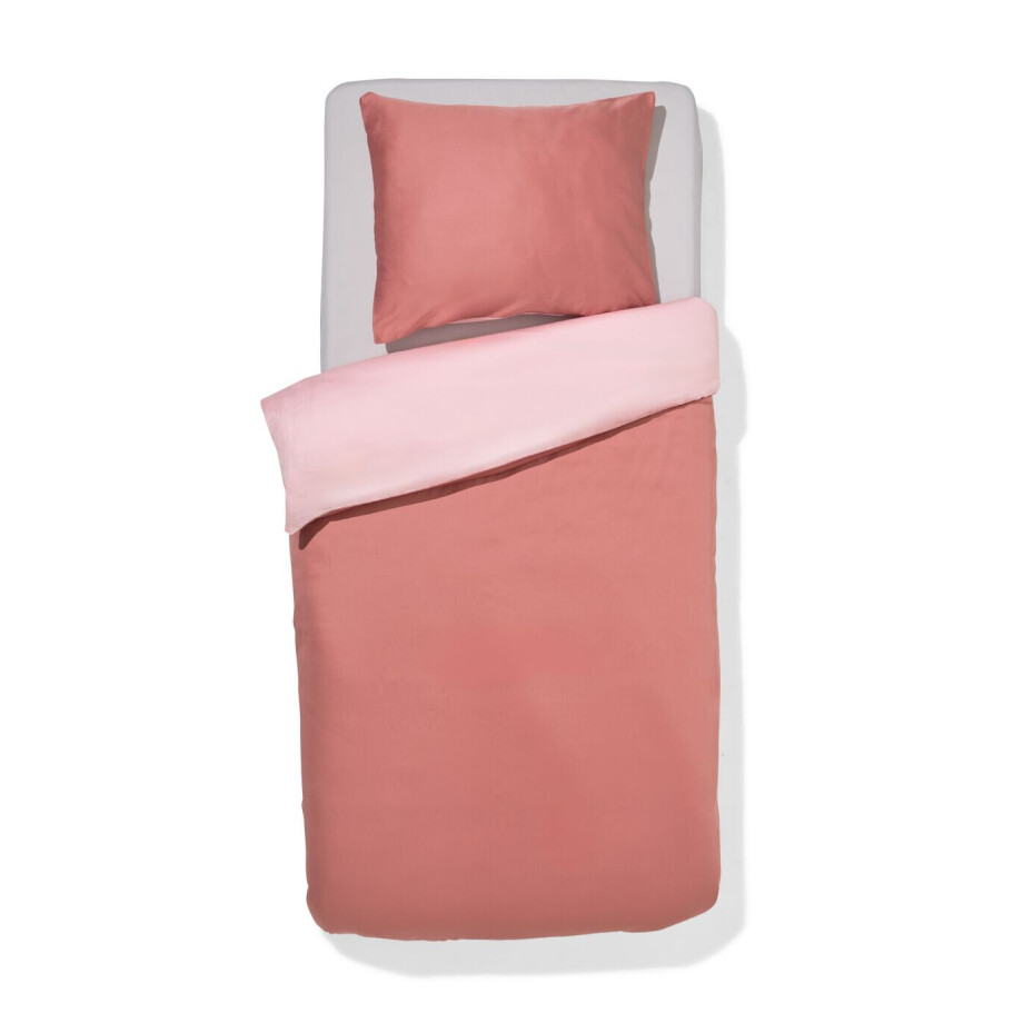 HEMA HEMA Dekbedovertrek 140x200/220cm Hotel Katoen Satijn Roze (roze) afbeelding 1