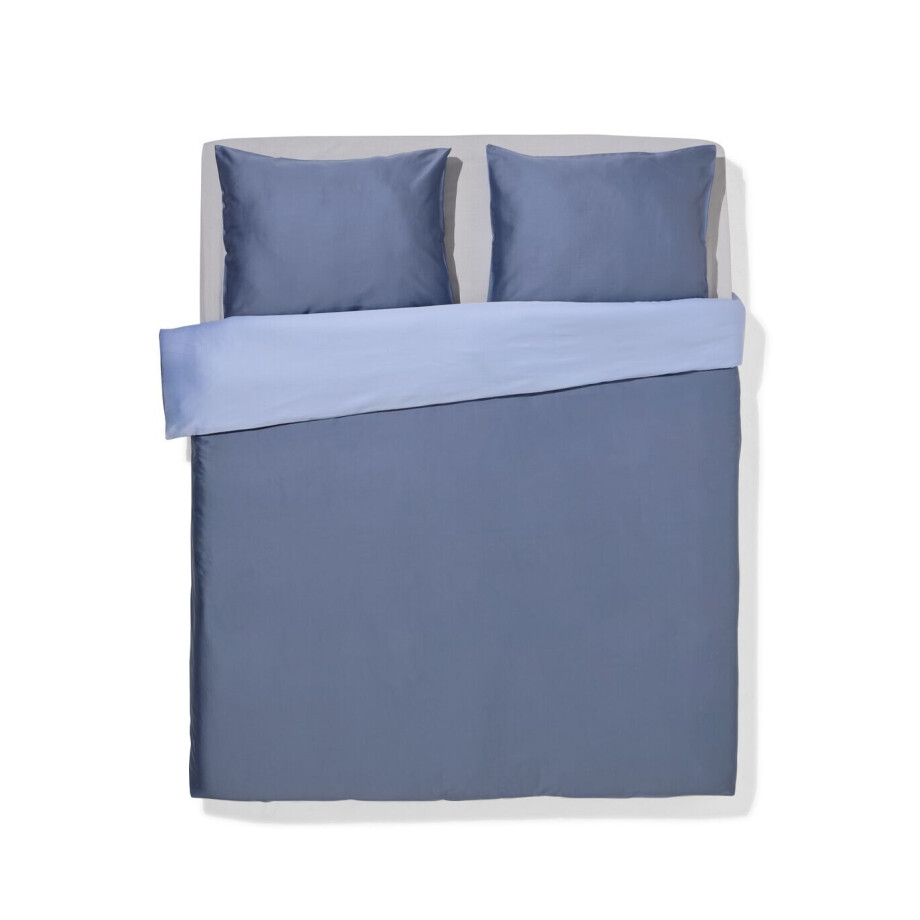 HEMA HEMA Dekbedovertrek 200x200/220cm Satijn Blauw (lichtblauw) afbeelding 1