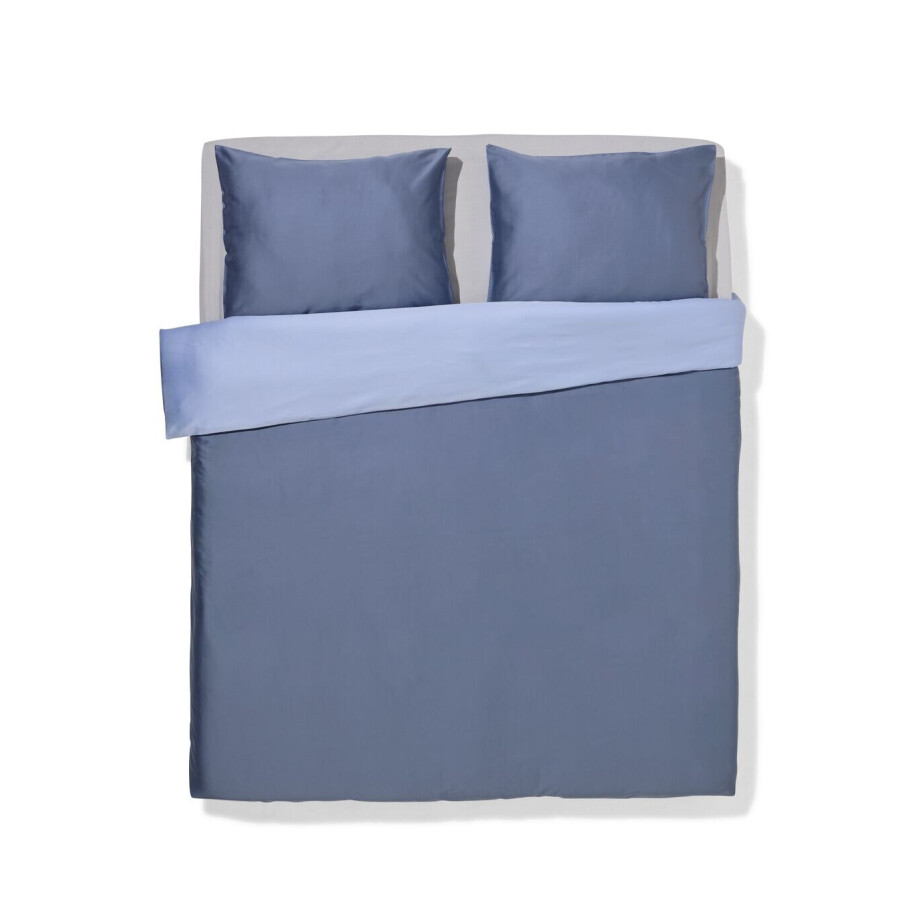 HEMA HEMA Dekbedovertrek 240x200/220cm Hotel Katoen Satijn Blauw (lichtblauw) afbeelding 1