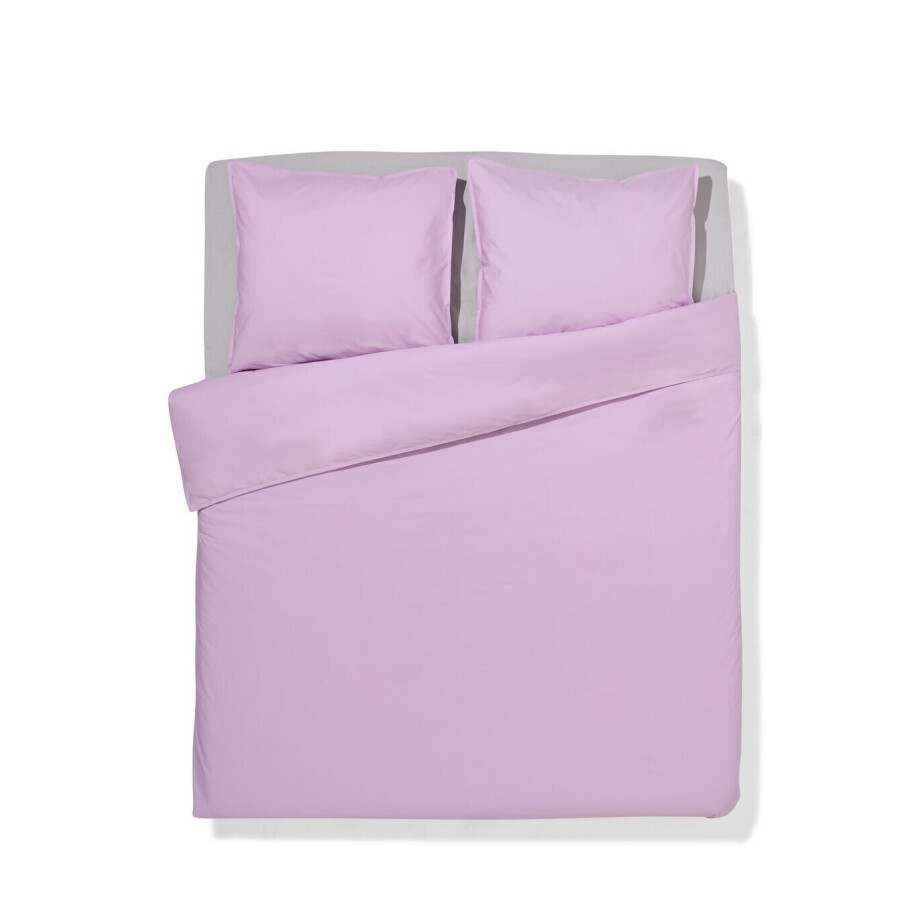 HEMA HEMA Dekbedovertrek 200x200/220cm Percal Lila (lila) afbeelding 1
