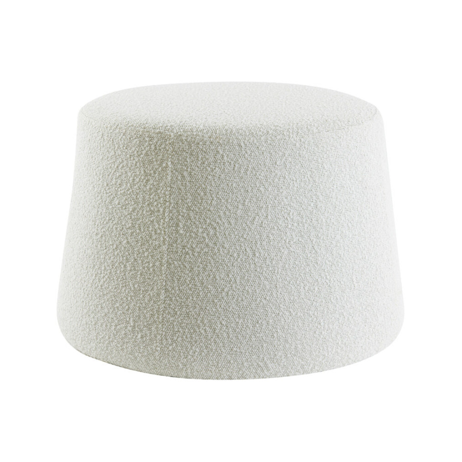 Light & Living Poef 'Lauryn' Bouclé Ø59cm, kleur Crème afbeelding 1