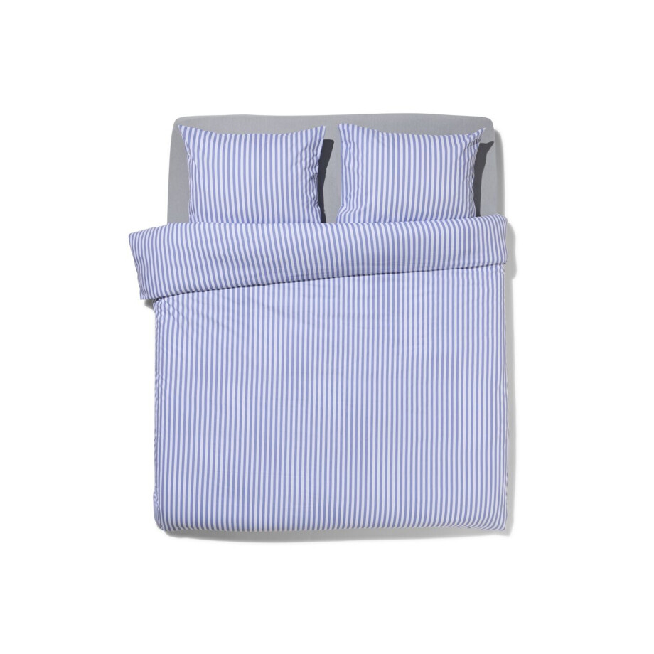 HEMA HEMA Dekbedovertrek 240x200/220cm Zacht Katoen Strepen Lavendel (lavendel) HEMA HEMA Dekbedovertrek 240x200/220cm Zacht Katoen Strepen Lavendel (lavendel) afbeelding 1
